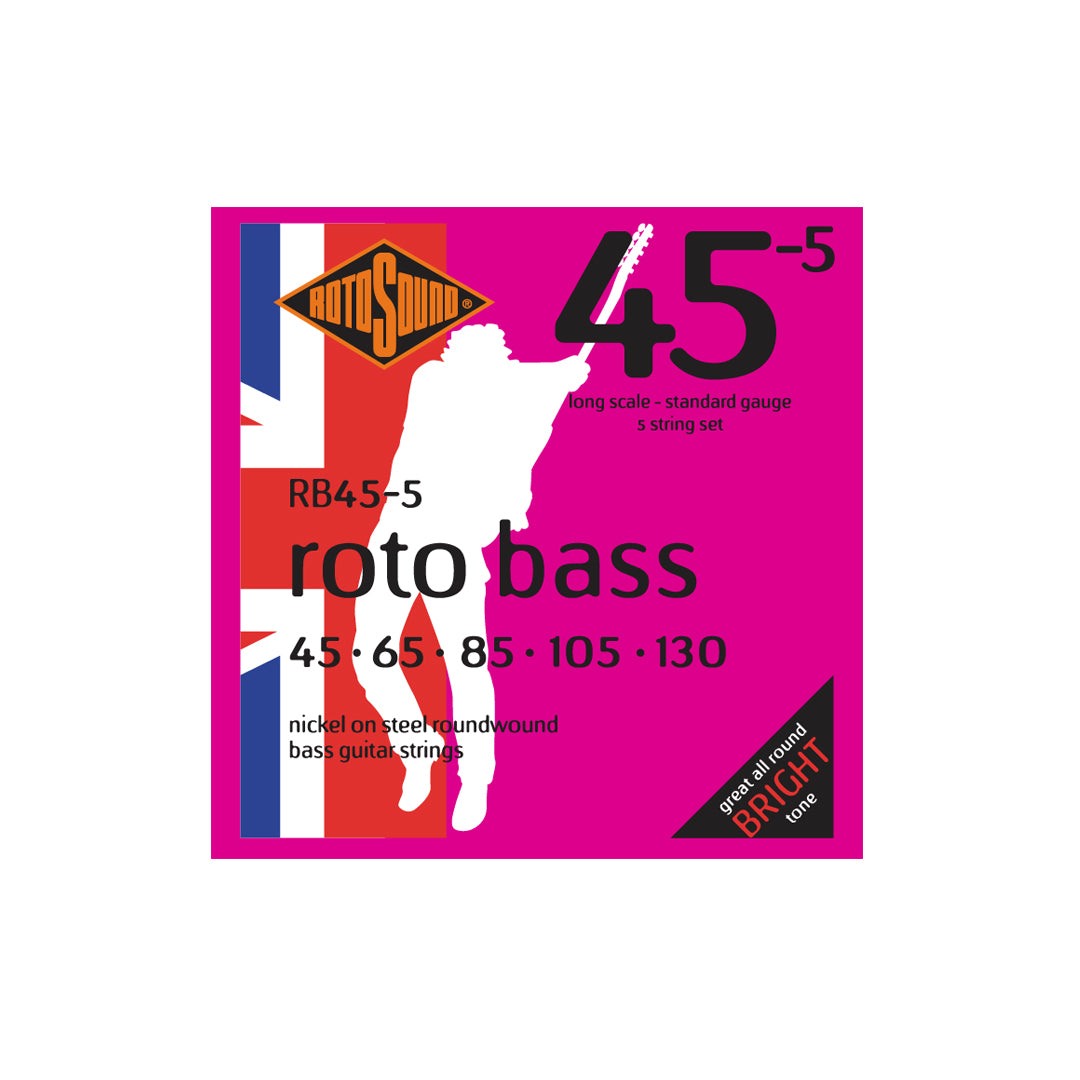 Rotosound Roto Bass Nickel Standard Bass Guitar Strings (5-String Set)